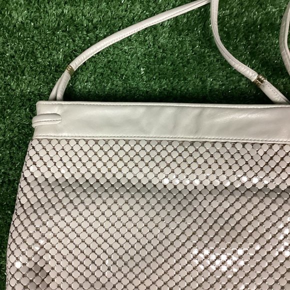 Whiting & Davis Vintage White Mesh Shoulder Bag - Picture 4 of 11